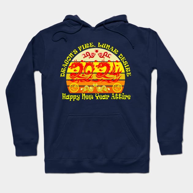 Dragon Dance, Lunar Romance- HAPPY NEW YEAR Hoodie by TaansCreation 